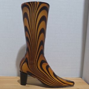 Vintage Murano Glass 13 × 10 Glass Boot..RARE...funky ..beautiful..